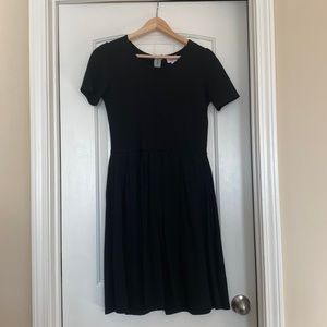 LuLaRoe Amelia Black Dress L